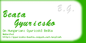 beata gyuricsko business card